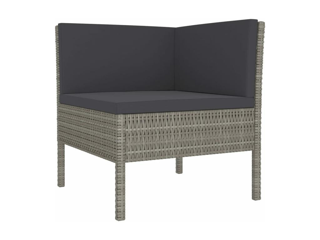 Set di mobili da esterno grigi, 57 x 69 x 69 cm