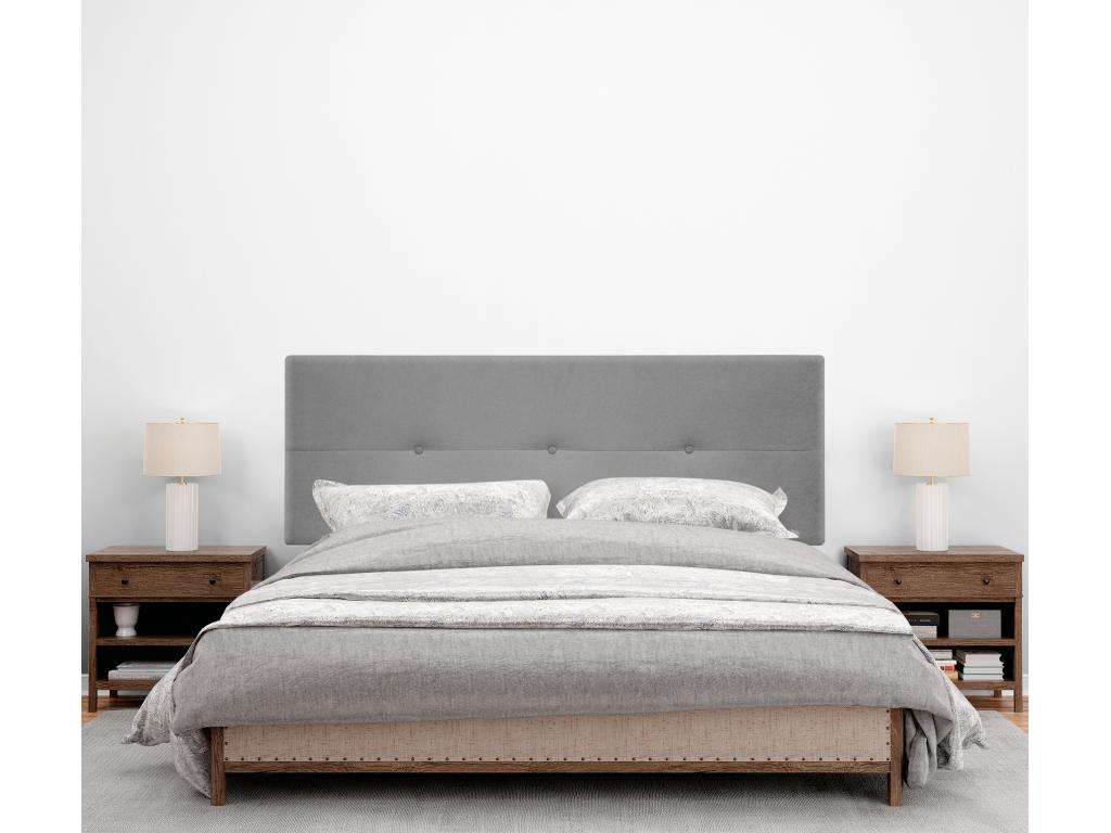 Letto in tessuto grigio, 135 x 50 cm