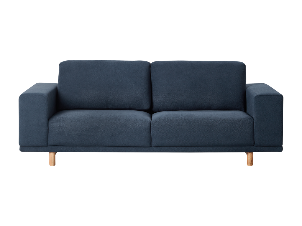 Divano in tessuto blu