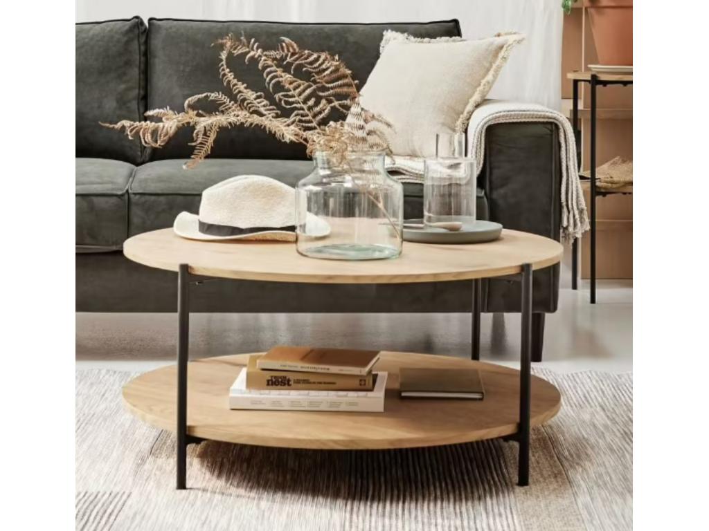 Tavolino da caffè in metallo beige