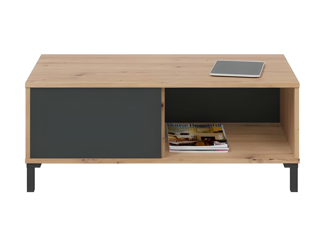 Tavolino da caffè in legno di quercia naturale