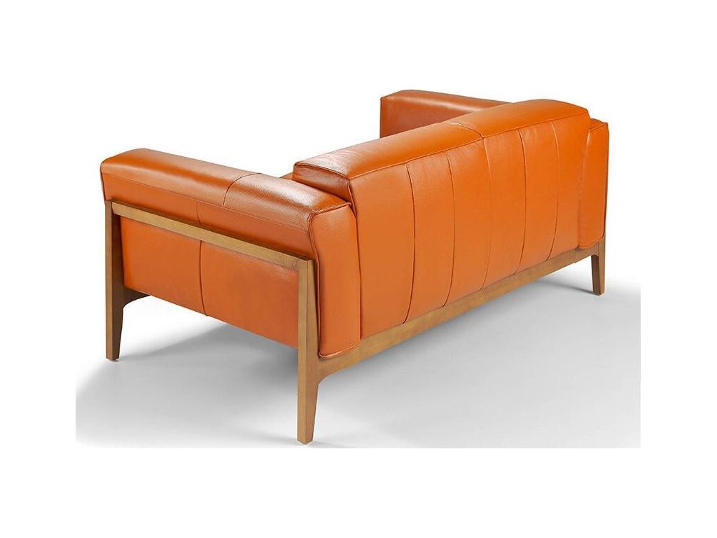 Divano in pelle marrone