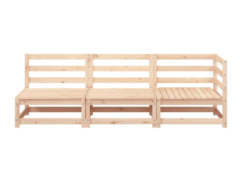 Divano in legno di pino marrone