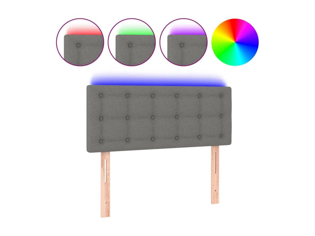 Letto in tessuto grigio, 100 x 5 x 78 cm