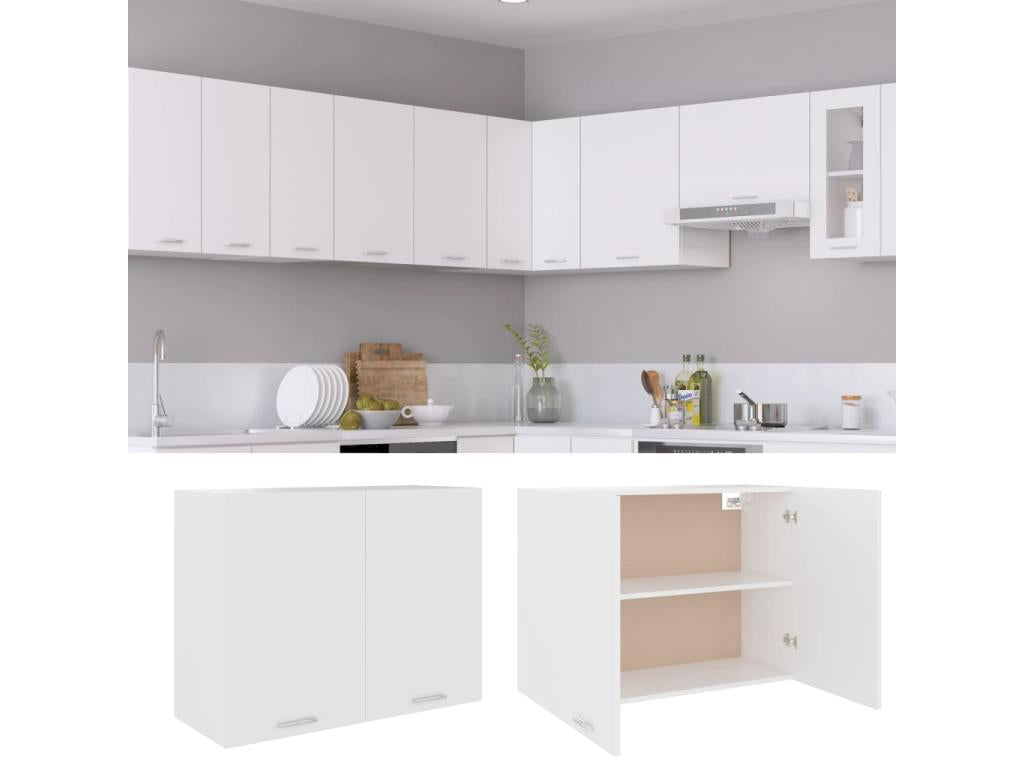 Armadio in legno ingegnerizzato bianco, 80 x 31 x 60 cm