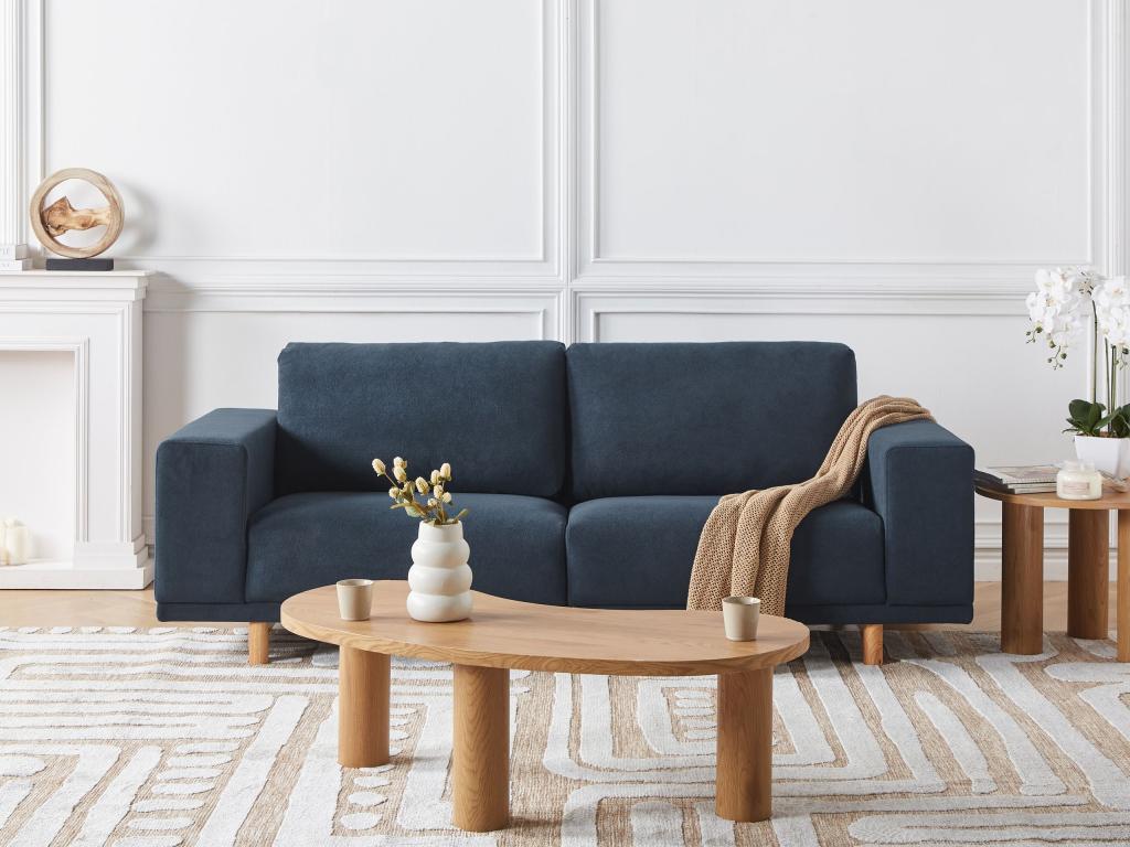 Divano in tessuto blu