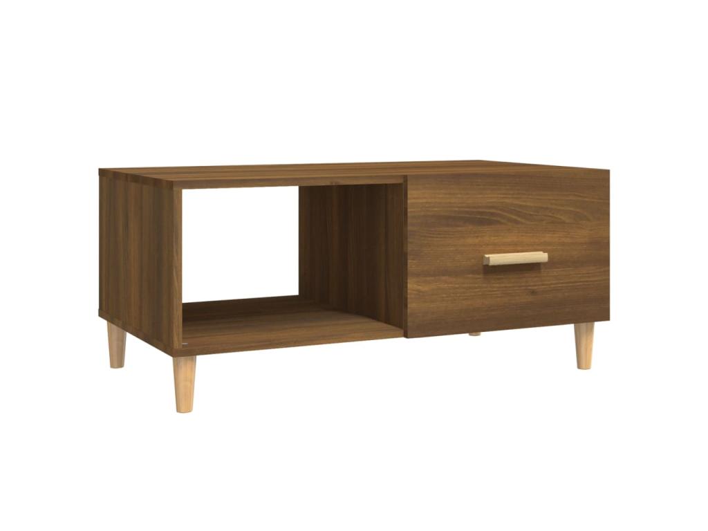 Tavolino da caffè in legno ingegnerizzato marrone, 89,5 x 50 x 40 cm