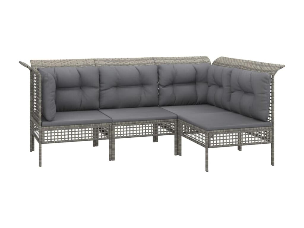 Set di mobili da esterno grigi, 55 x 65 x 75 cm