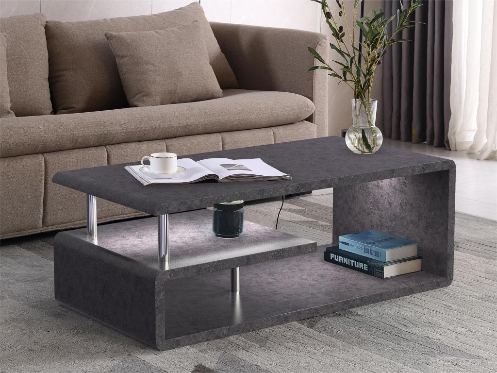 Tavolino da caffè grigio - dlz1766567826756