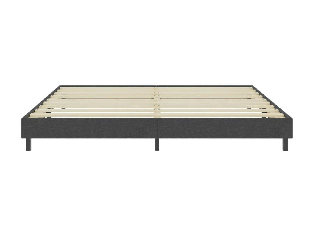 Struttura letto in tessuto grigio, 200 x 200 cm