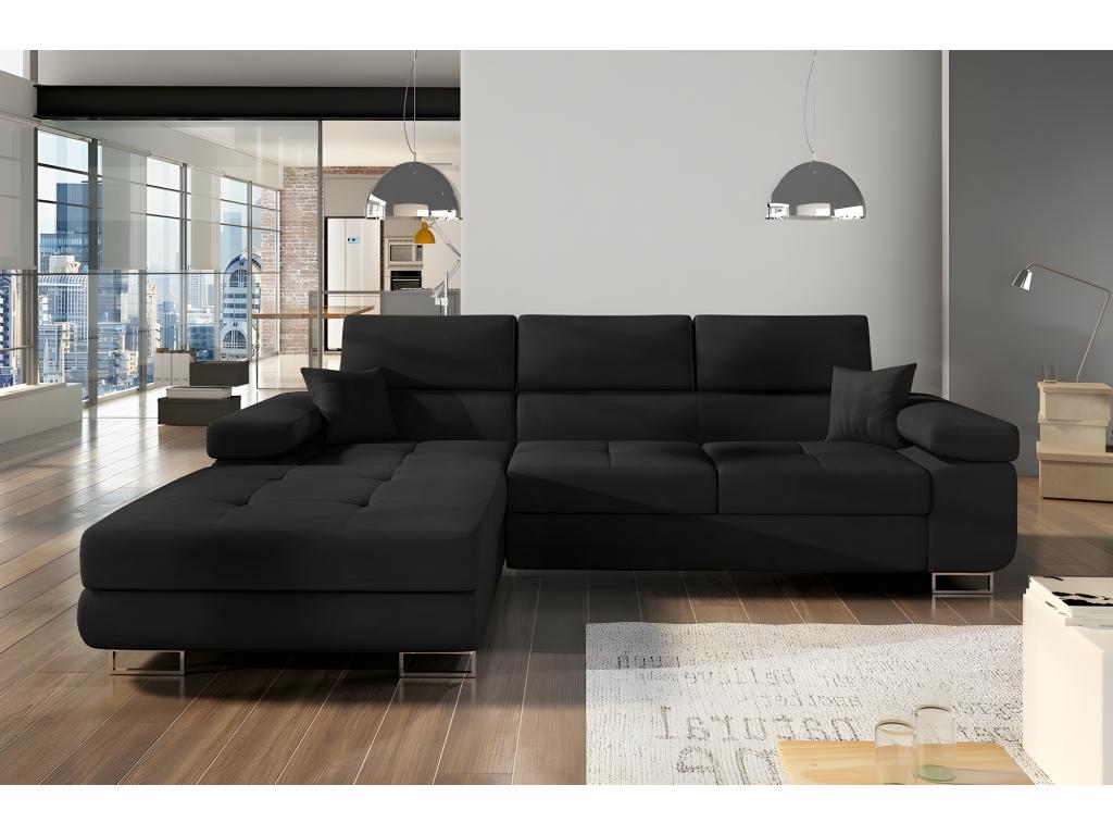 Divano letto in tessuto nero - dlz1766567770896