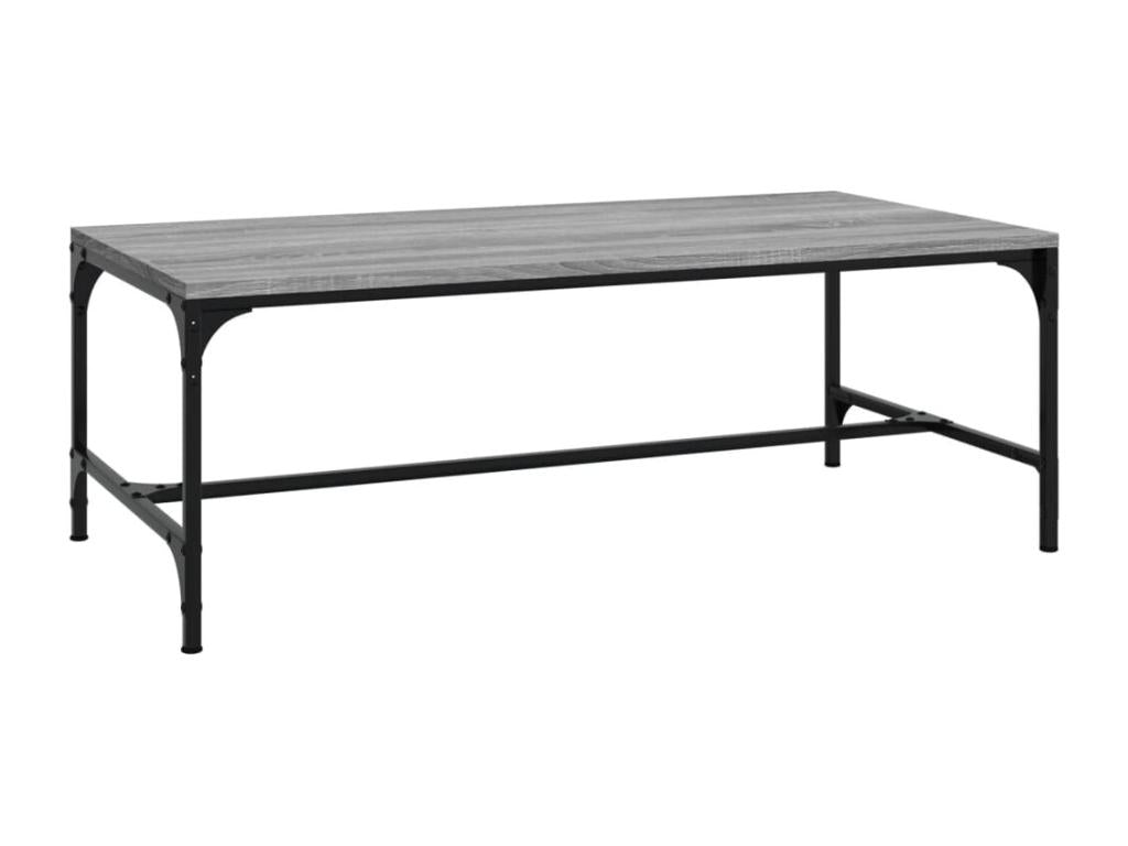 Tavolino da caffè in legno ingegnerizzato grigio, 80 x 50 x 35 cm