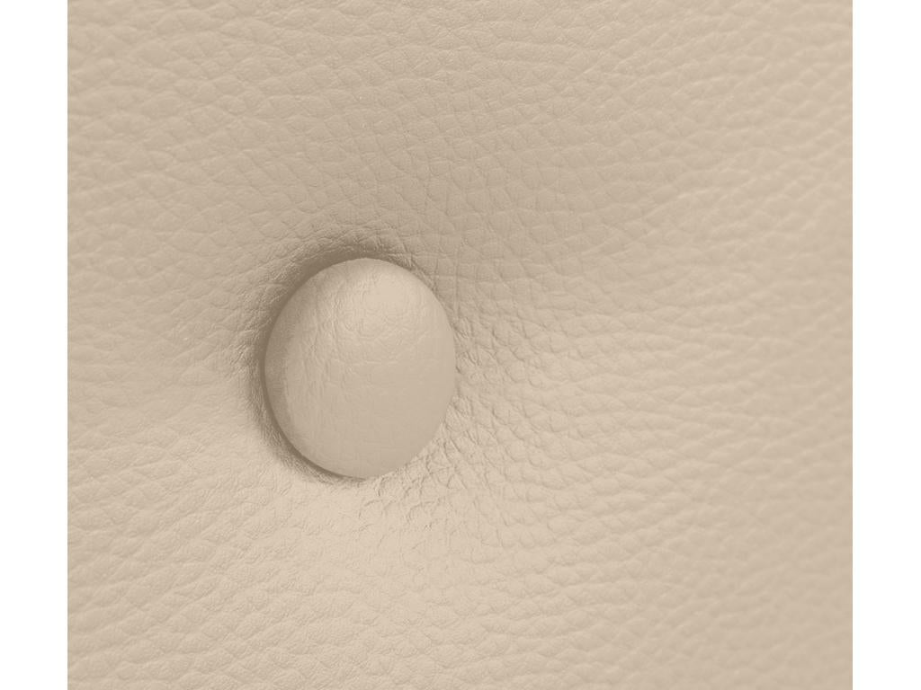 Letto in pelle beige, 110 x 50 cm