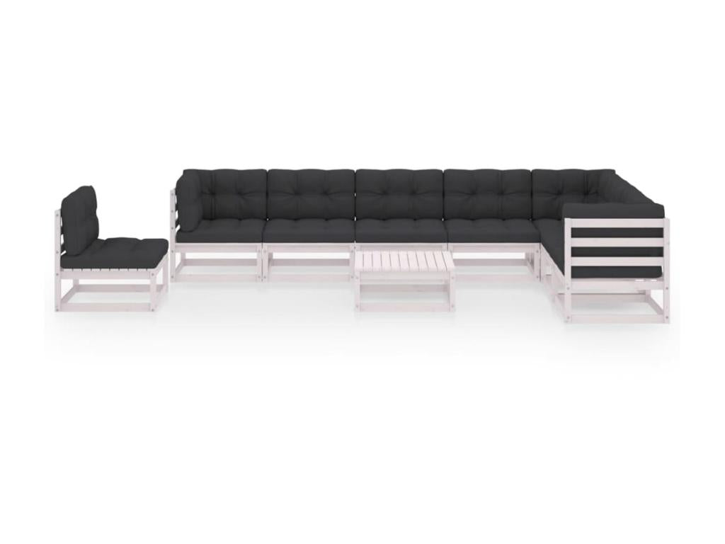 Set di mobili da esterno in legno di pino bianco - dlz1766567869183