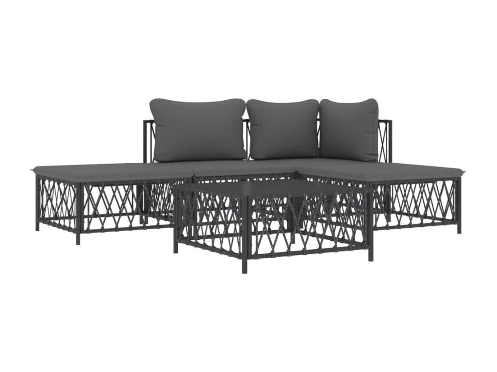 Set di mobili da esterno grigi, 70 x 72 x 66 cm