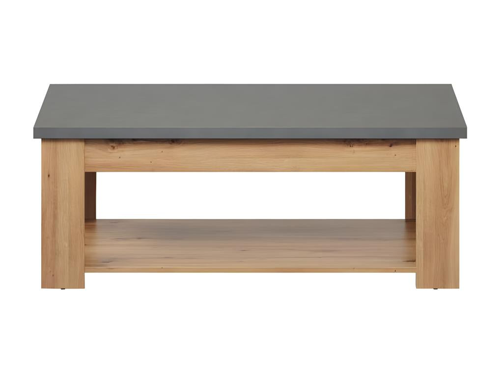 Tavolino da caffè in legno di quercia grigia