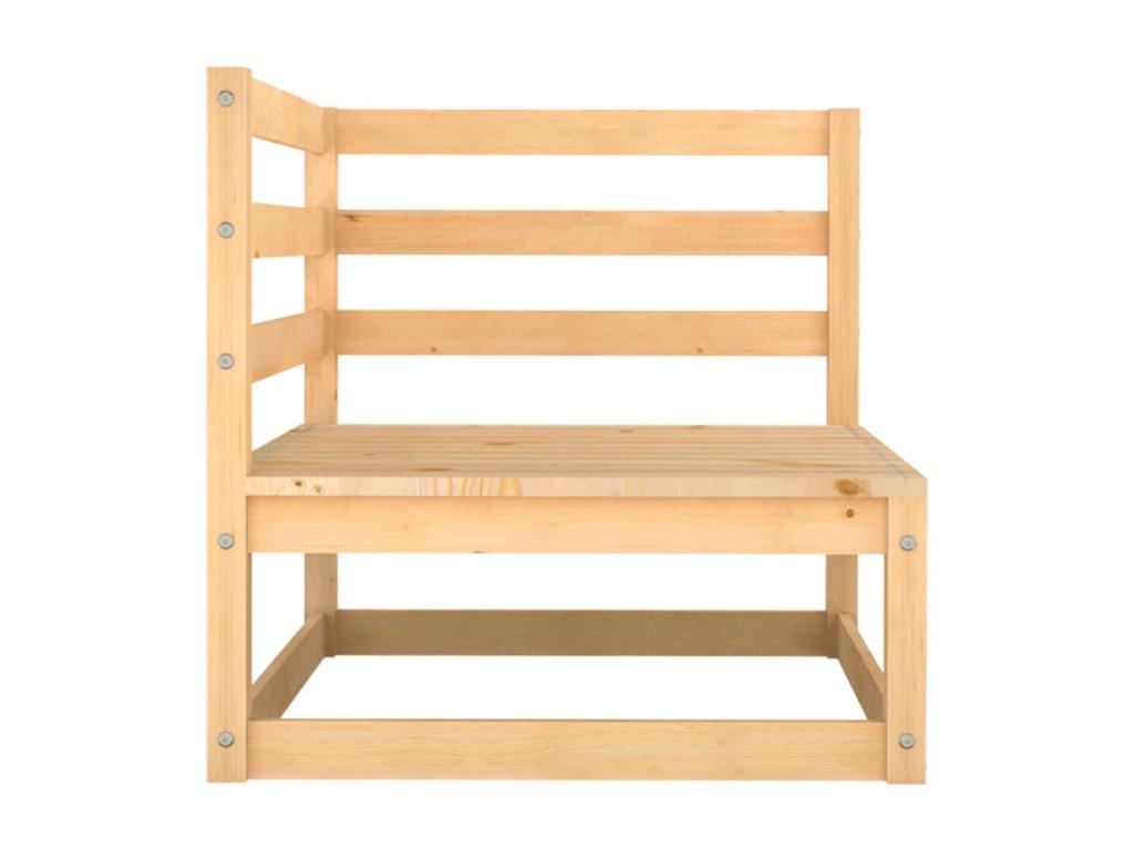 Set di mobili da esterno in legno di pino marrone - dlz1766567667208