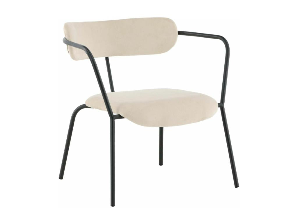 Poltrona in velluto beige