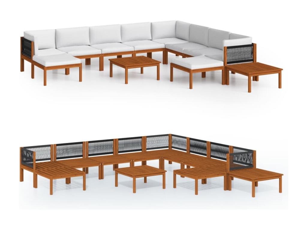 Set di mobili da esterno marroni, 65 x 65 x 60 cm