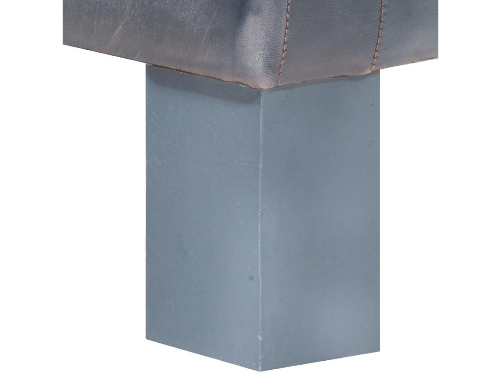 Poltrona in pelle grigia