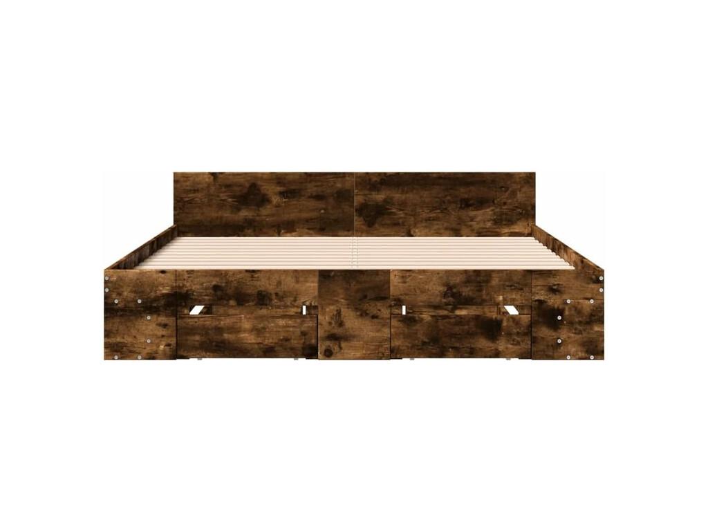 Struttura letto in legno ingegnerizzato naturale, 150 x 200 cm