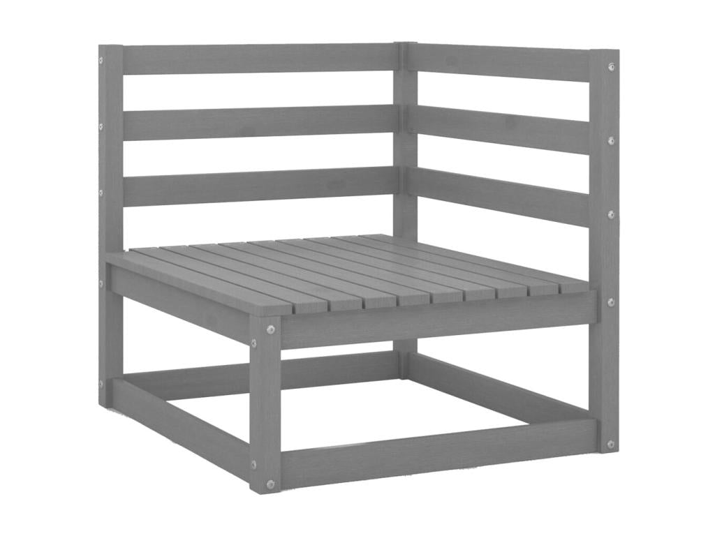 Set di mobili da esterno in legno di pino grigio