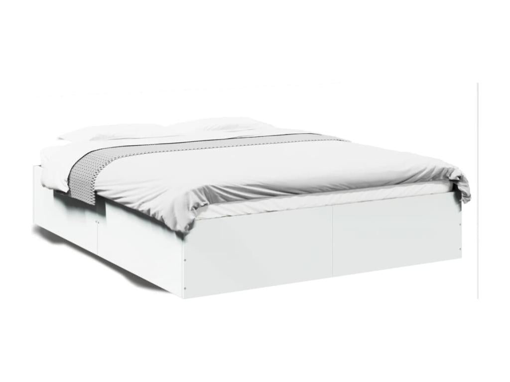 Struttura letto in legno ingegnerizzato bianco, 160 x 200 cm