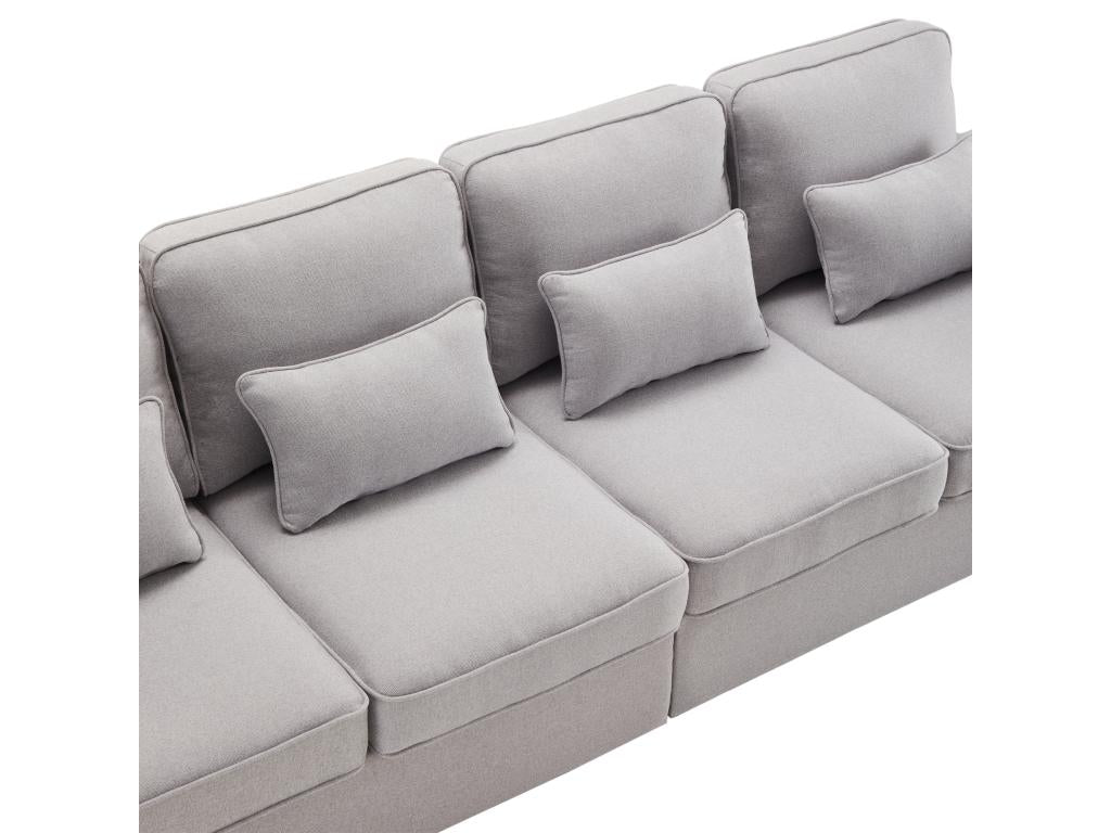 Divano in tessuto grigio