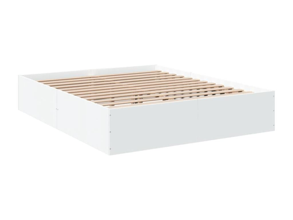 Struttura letto in legno ingegnerizzato bianco, 160 x 200 cm