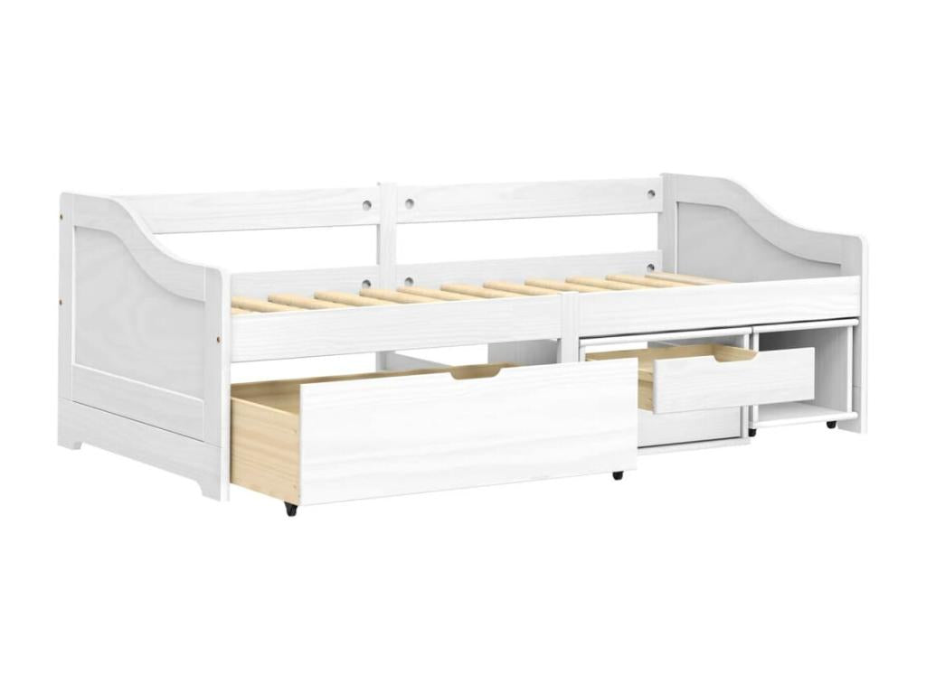 Letto in legno di pino bianco, 90 x 200 cm