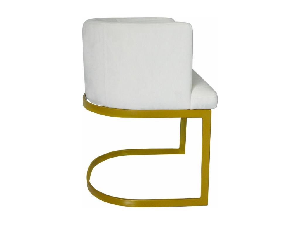 sedia in velluto bianco