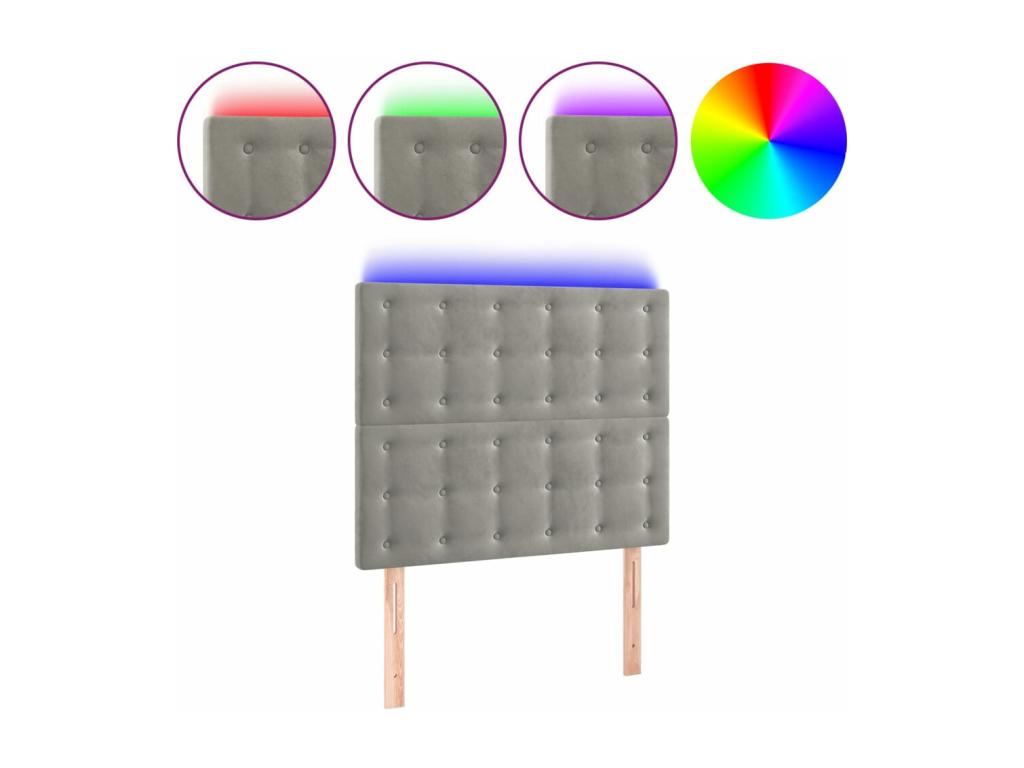 Letto in velluto grigio, 100 x 5 x 118 cm