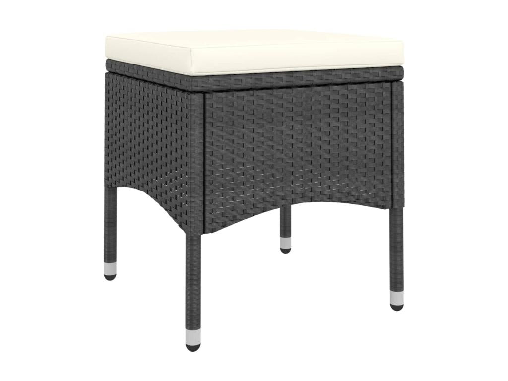 Sedia in vimini intrecciato in resina nera