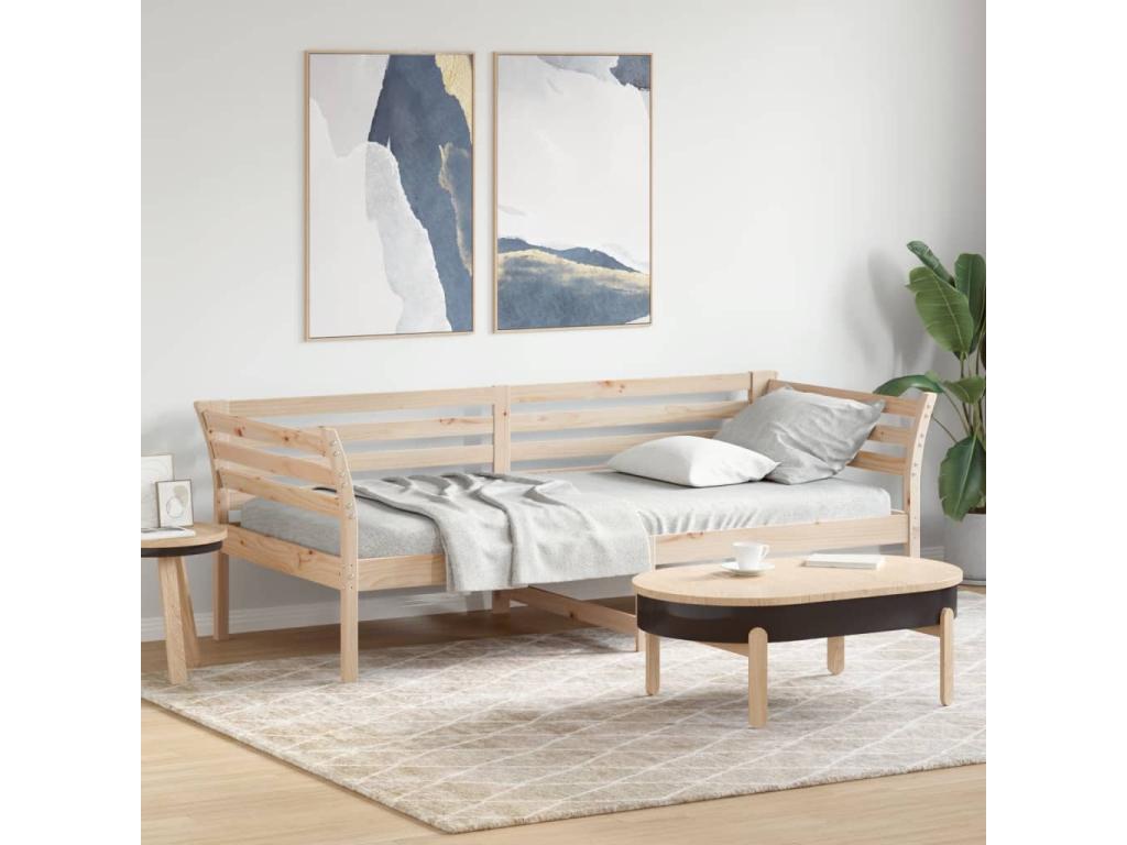 Letto in legno di pino naturale, 80 x 200 cm