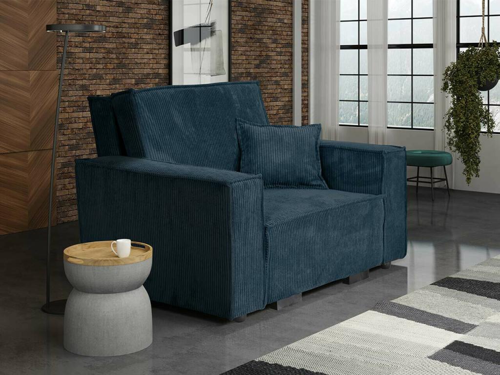 Poltrona blu, 85 x 123 x 98 cm