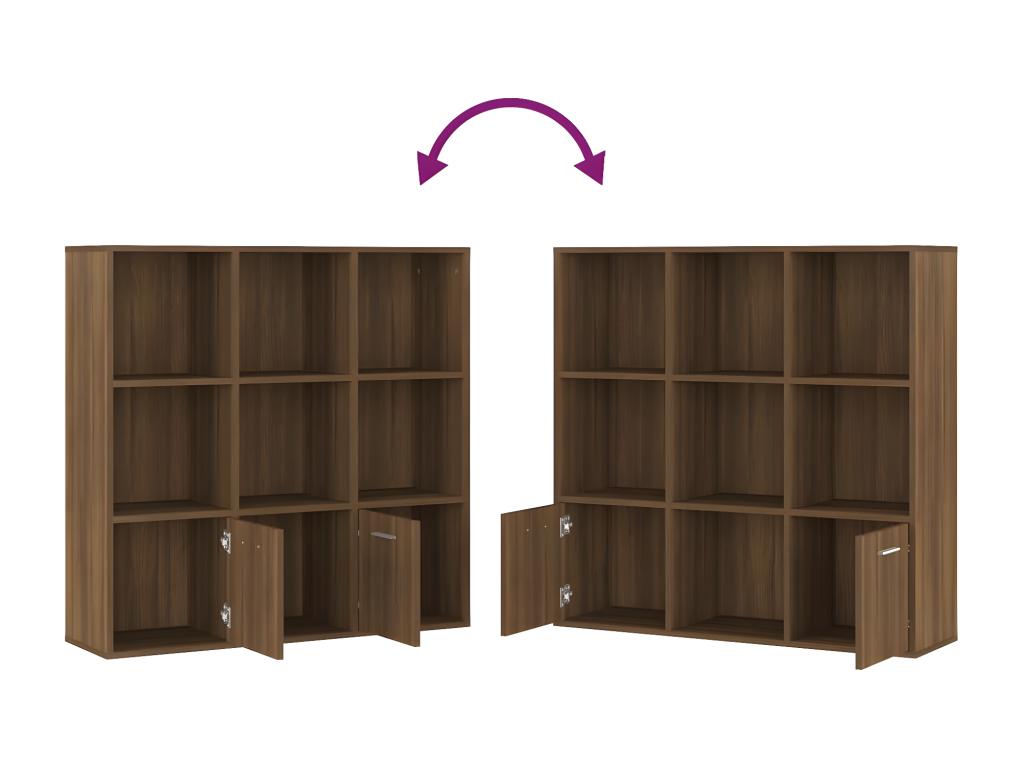 Armadio in legno di rovere marrone, 98 x 30 x 98 cm