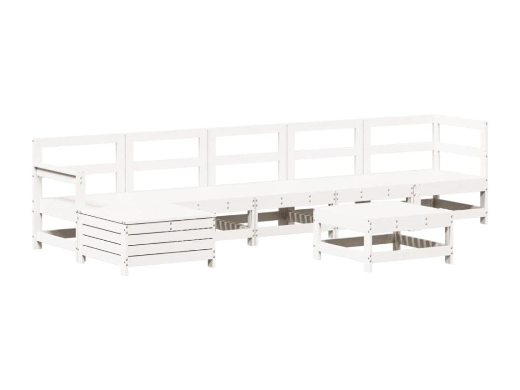 Set di mobili da esterno in legno di pino bianco - dlz1766568512825