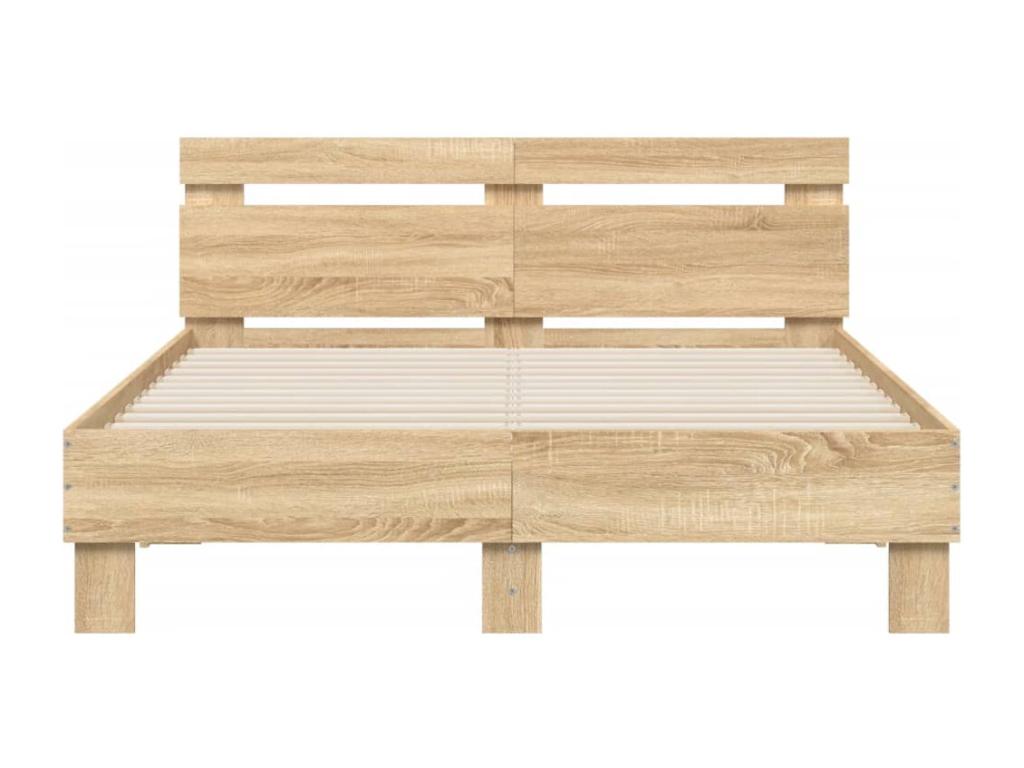 Struttura letto in legno di rovere naturale, 120 x 190 cm