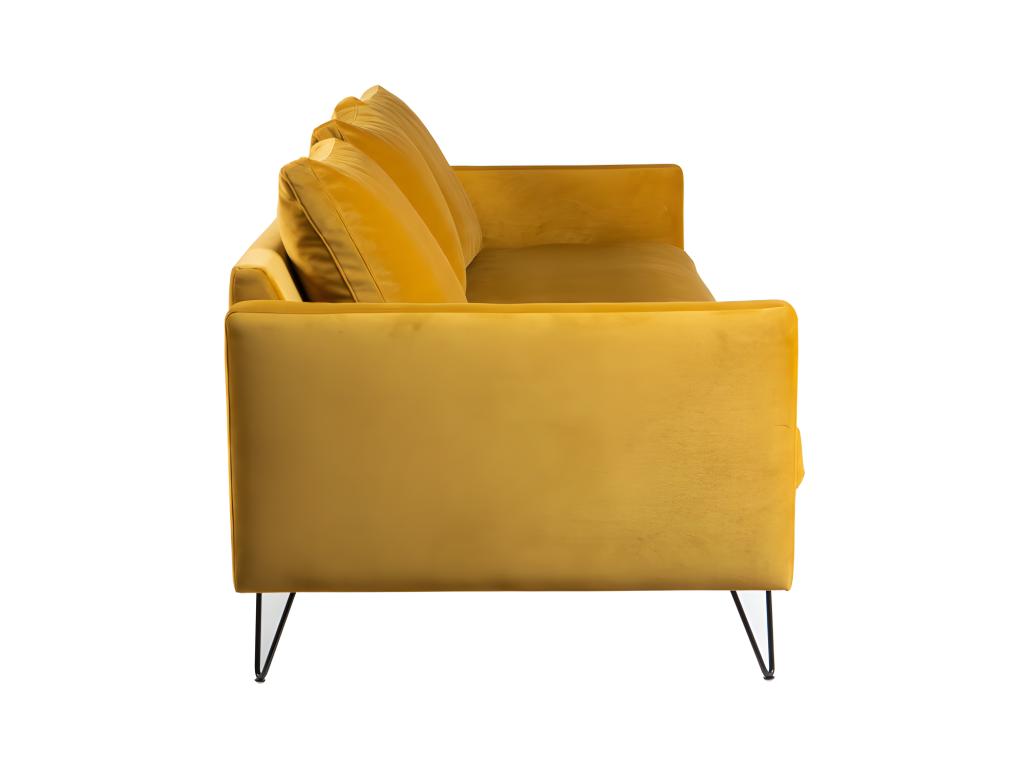 Divano in velluto giallo
