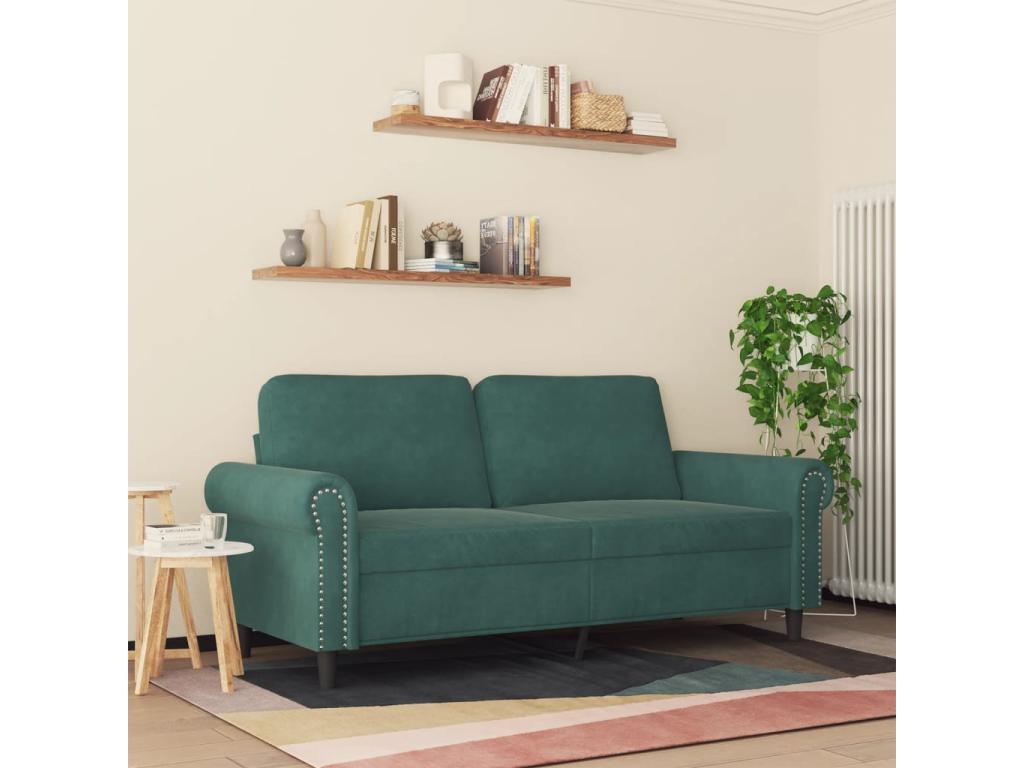 Divano in velluto verde