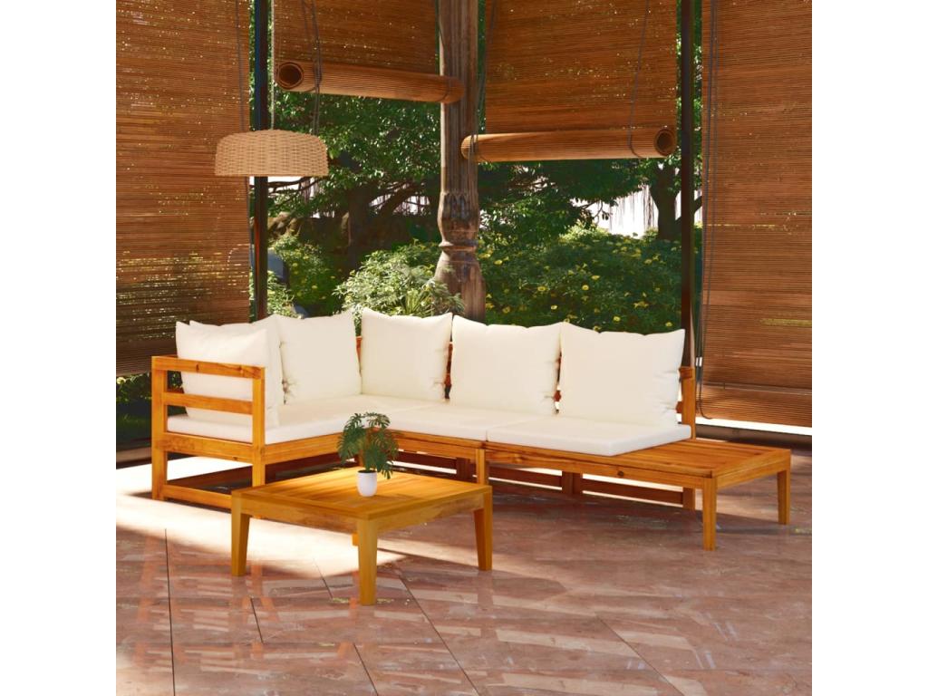 Set di mobili da esterno bianchi