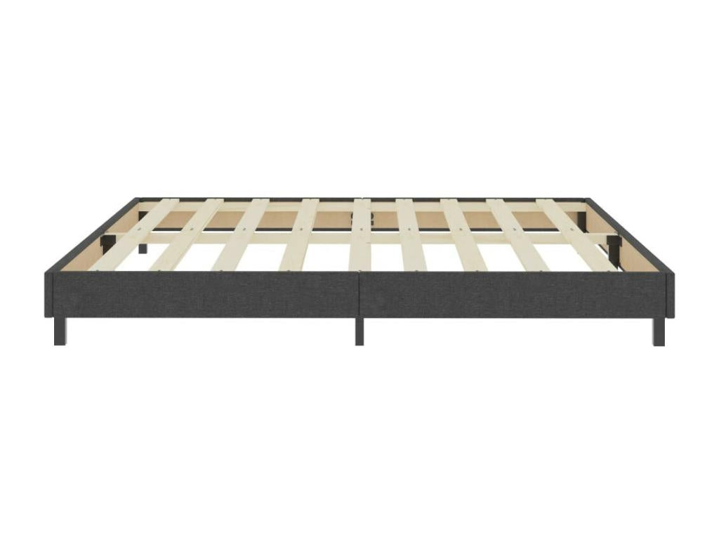 Struttura letto in tessuto grigio, 200 x 200 cm