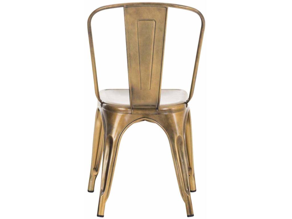 sedia in metallo dorato