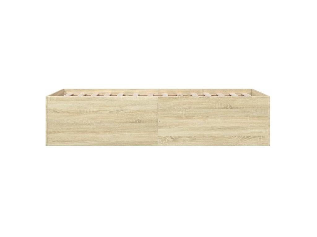 Struttura letto in legno ingegnerizzato naturale, 90 x 190 cm