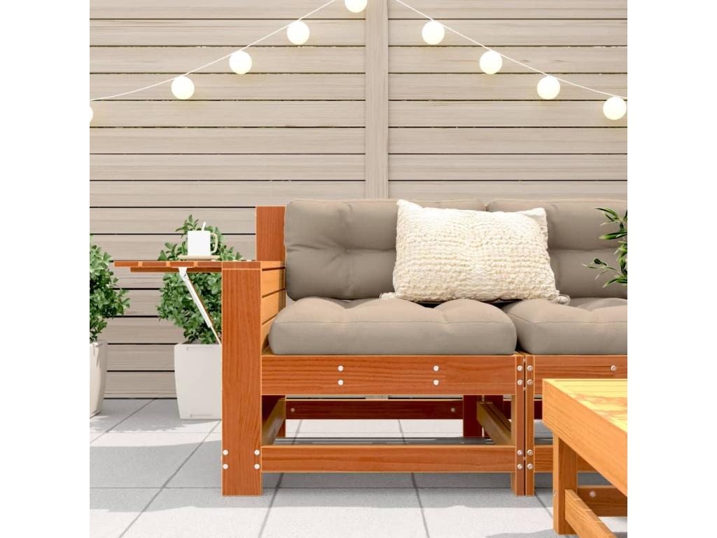 Divano in legno massello marrone