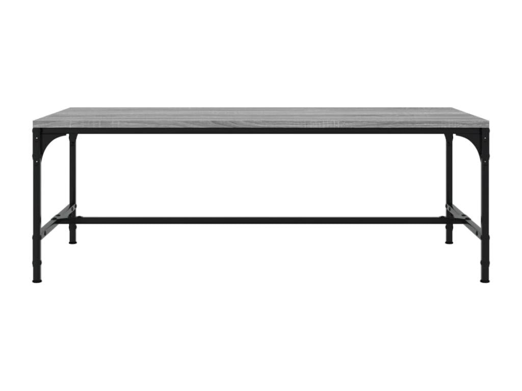 Tavolino da caffè in legno ingegnerizzato grigio, 80 x 50 x 35 cm